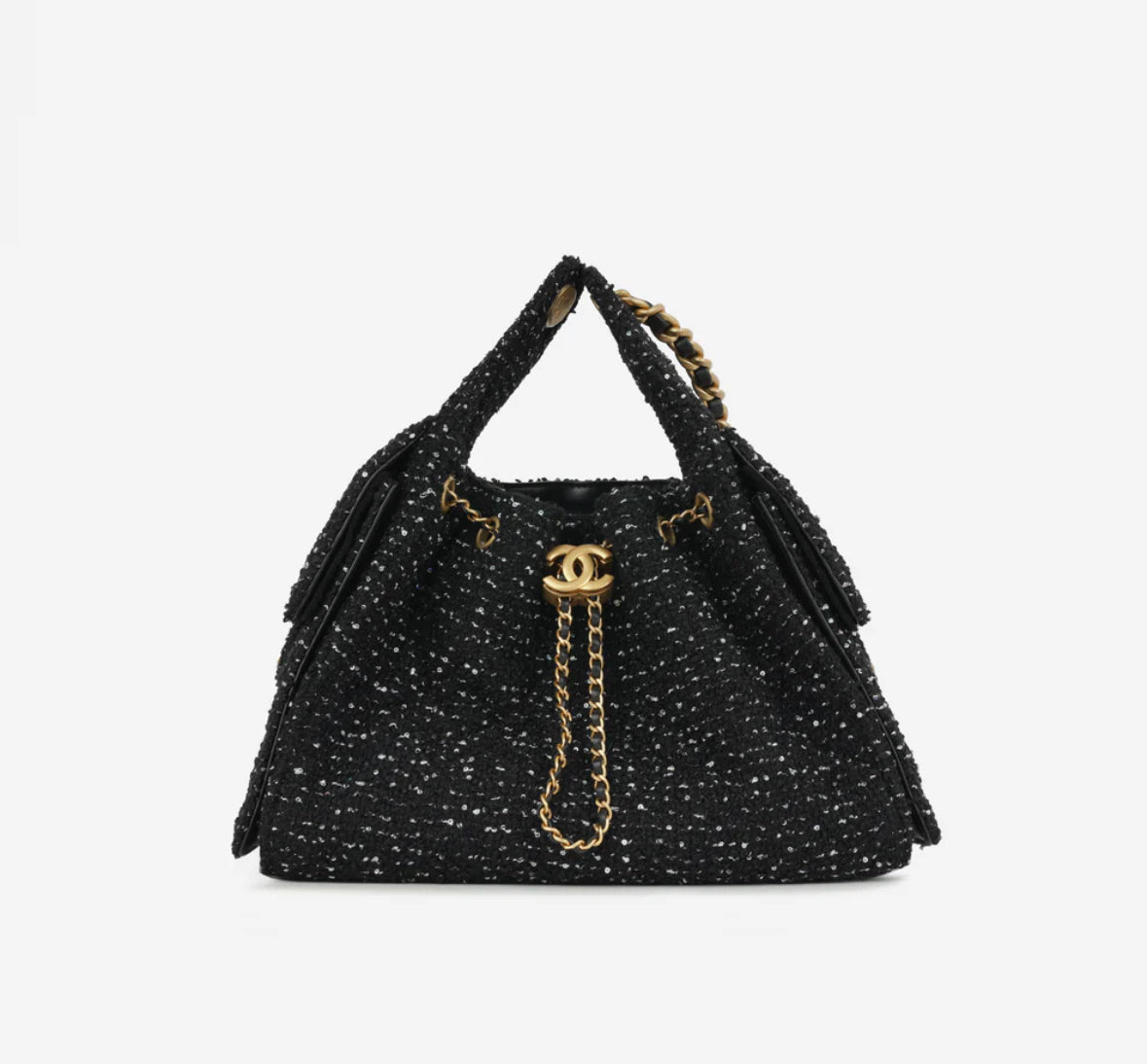 Chanel - Small 25 Hobo Black Tweed