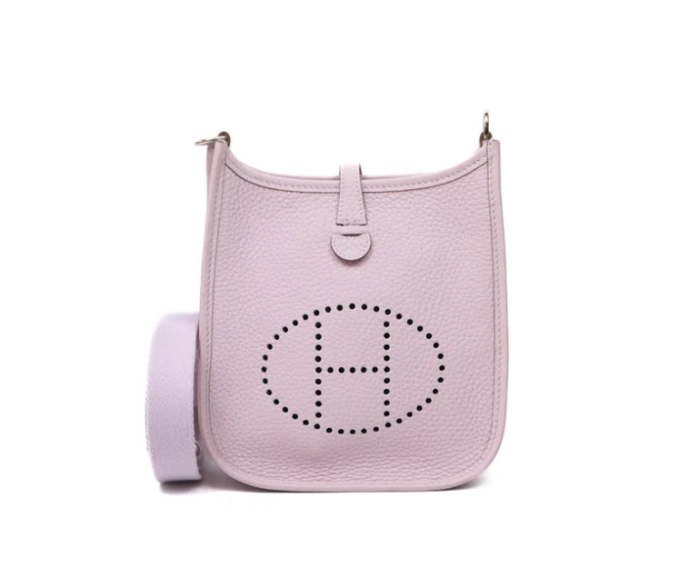 Hermes Mini Evelyne 16 Mauve Pâle 09 Clemence Palladium Hardware