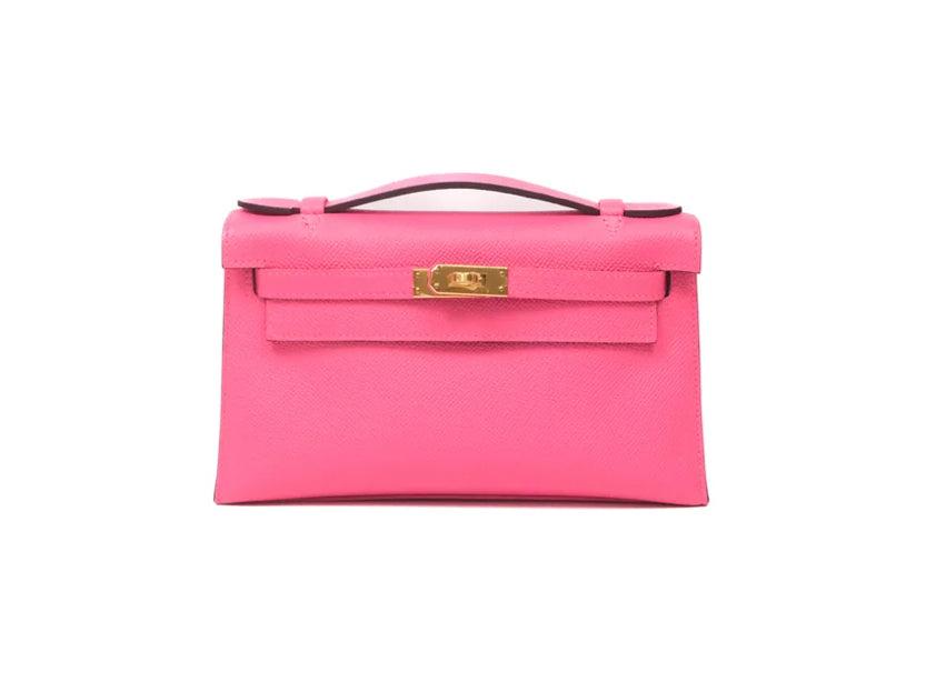 Hermès Kelly Mini Pochette U5 Rose Lipstick Epsom Gold Hardware