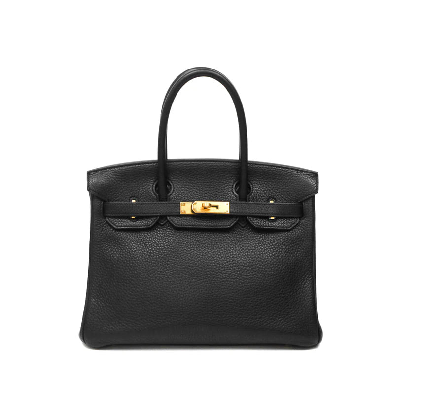 Hermès Birkin 30 Black Noir 89 Clemence Gold Hardware
