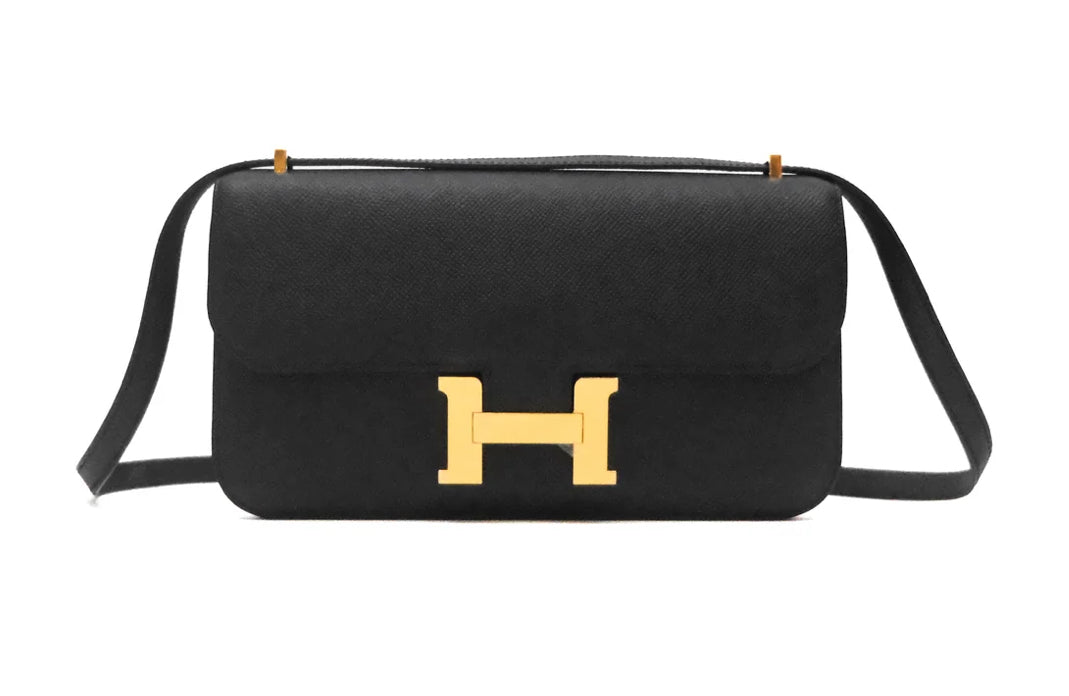 Hermès Constance Elan Noir 89 Black Epsom Gold Hardware