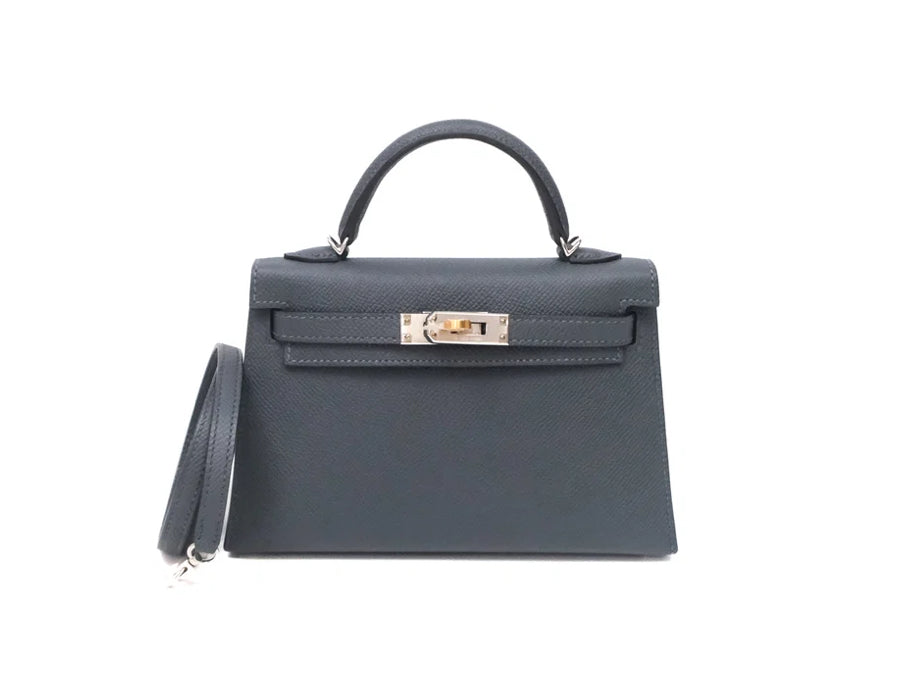Hermès Mini Kelly Ardoise 85 Epsom CT Hardware