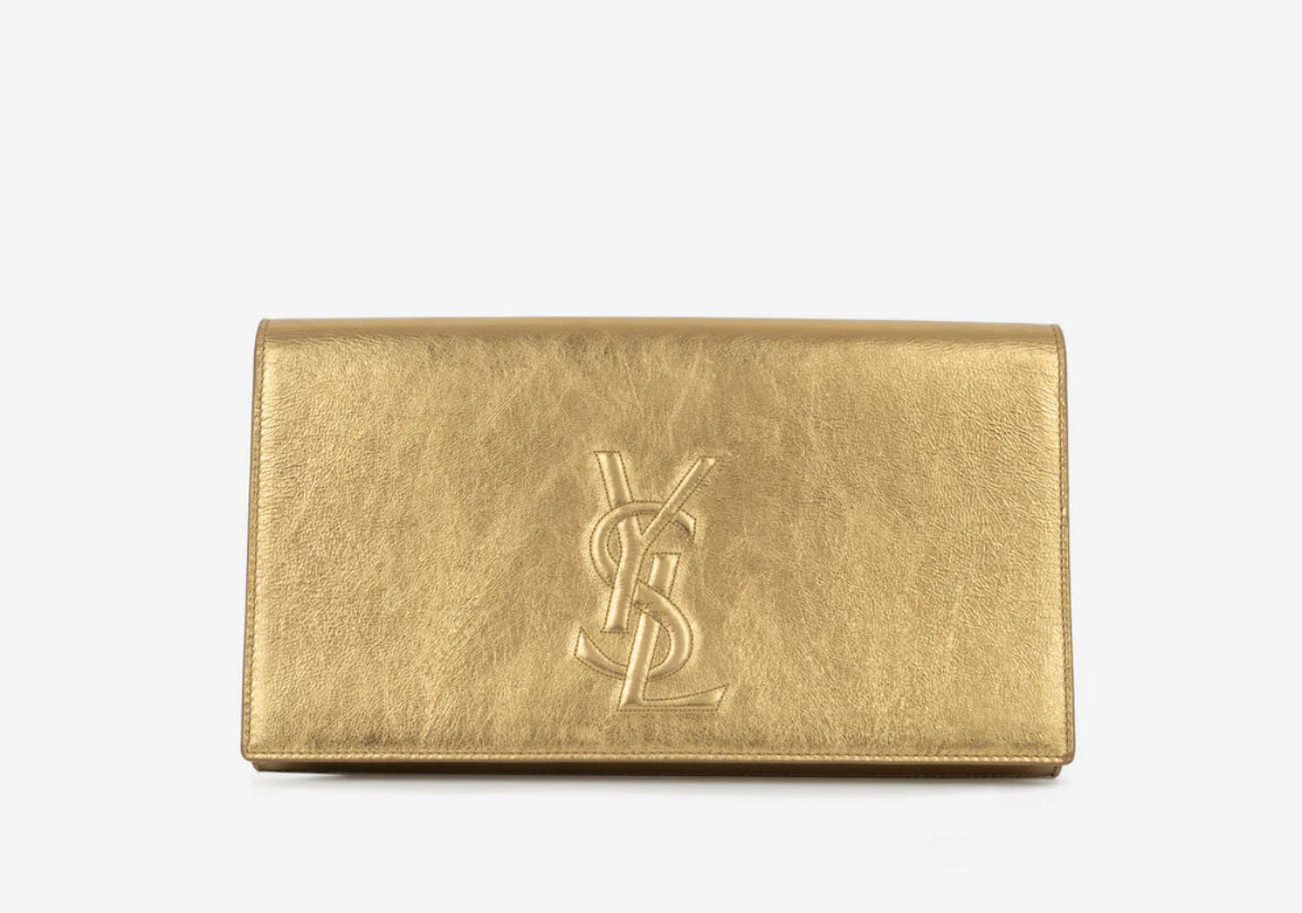 Saint Laurent - Gold Metallic Clutch