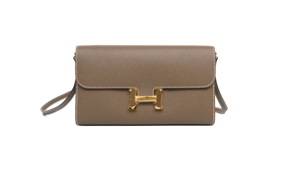Hermès Constance To Go Wallet Etoupe 18 Epsom Gold Hardware