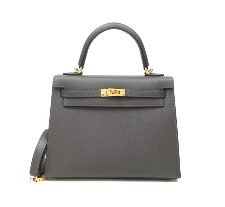 Hermès Kelly 25 Graphite Madame Gold Hardware