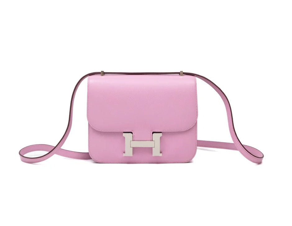 Hermès Mini Constance 18cm Mauve Sylvestre X9 Epsom Palladium Hardware