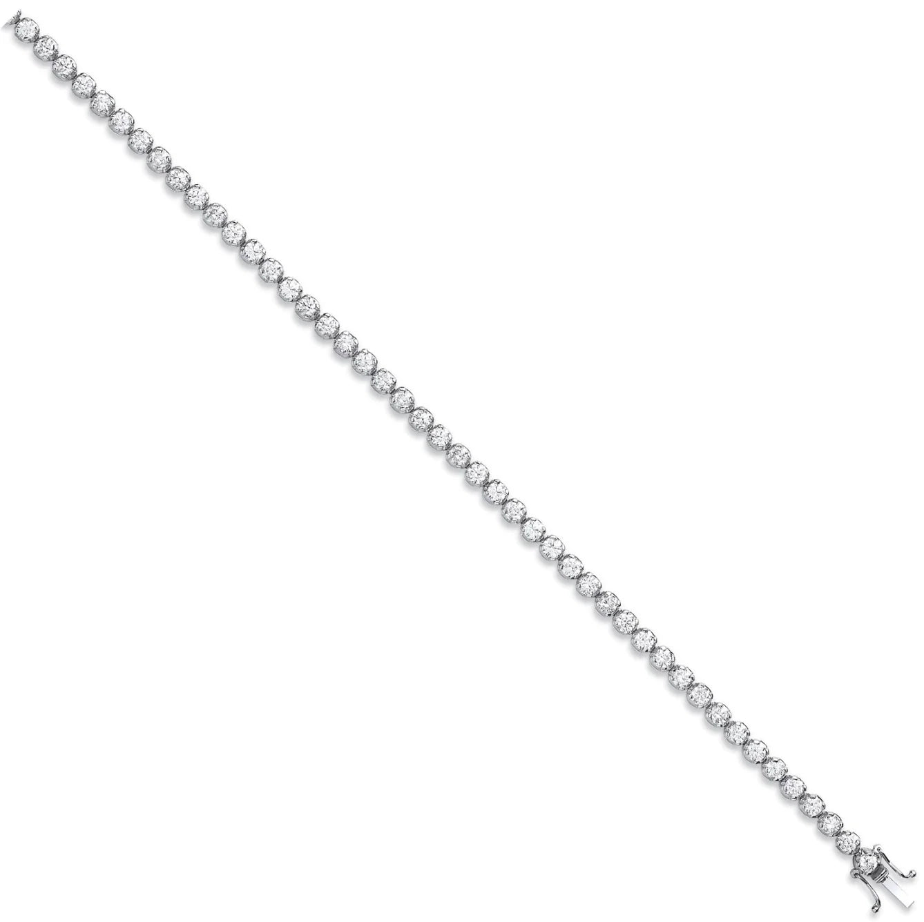 18ct White Gold 4.00ct Diamond Tennis Bracelet