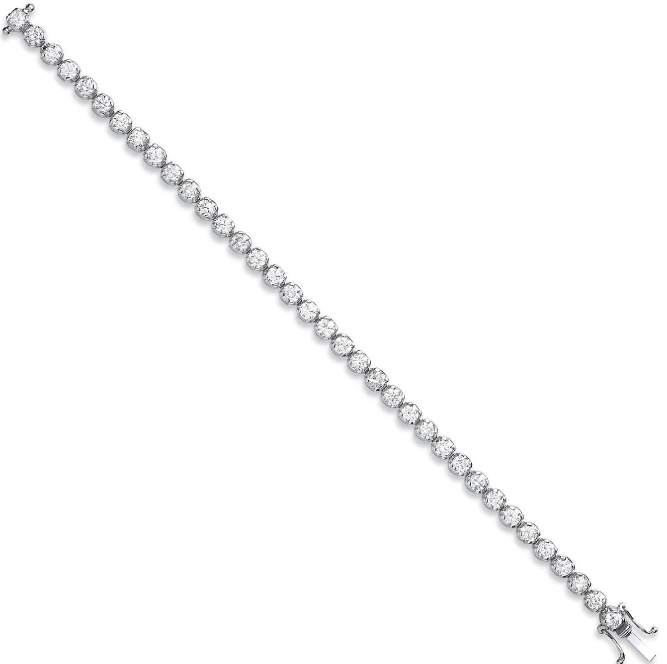 18ct White Gold 5.00ct Diamond Tennis Bracelet