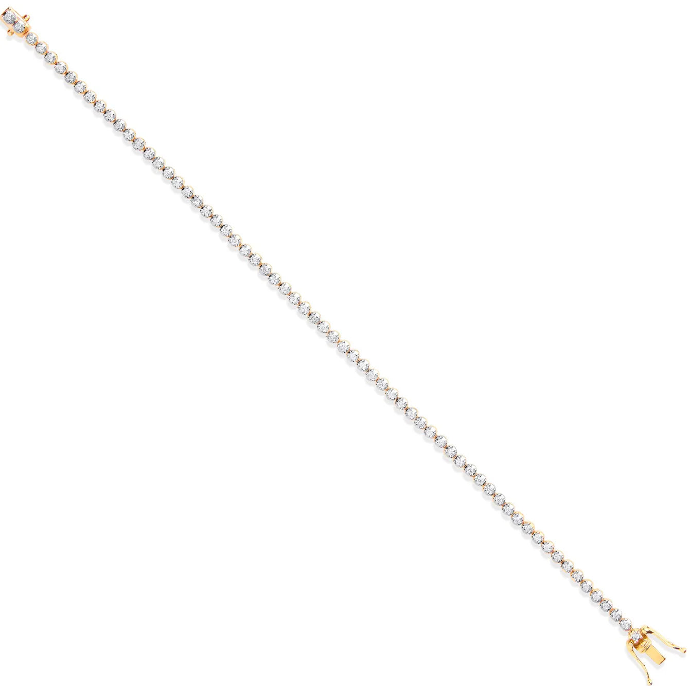18ct Yellow Gold 1.00ct Diamond Tennis Bracelet